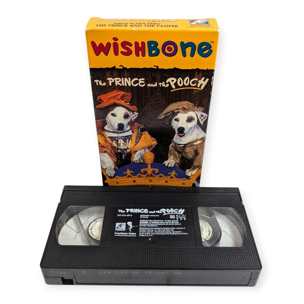 Wishbone The Prince and the Pooch VHS 1995 PolyGram Video Classics Prince Pauper